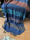 Boho Paisley Pashmina Scarf Shawl Wrap Color Block Jewel Tone, Fringe Tassel. — photo 5
