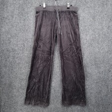 VINTAGE Juicy Couture Sweatpants Women PS Small Petite Gray Low Rise Velour Y2K