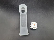 Nintendo Wii: OEM Motion Plus Adapter (RVL-026) White w/ Clear Silicone Sleeve