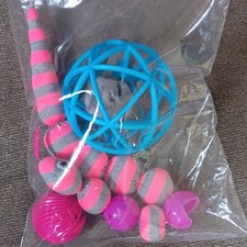 Interactive Cat Toy Set with Pink, Gray  Blue Balls and Mouse