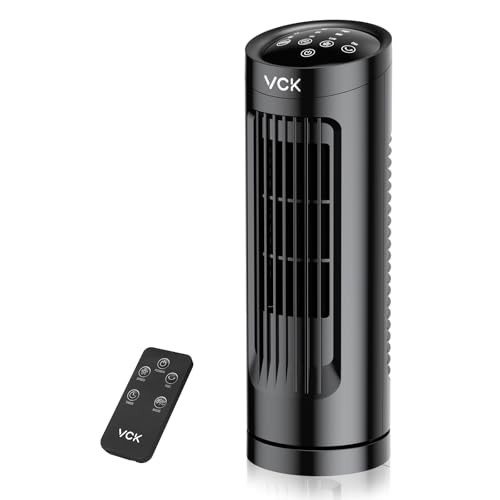 VCK 13'' Tower Fan for Bedroom, 27ft/s Bladeless Fan with 3 Speeds, 3 Modes, 90°