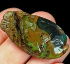 28.8Ct African Opal Carving Carved Flash Play Of Color Collectible YDP186 — photo 1