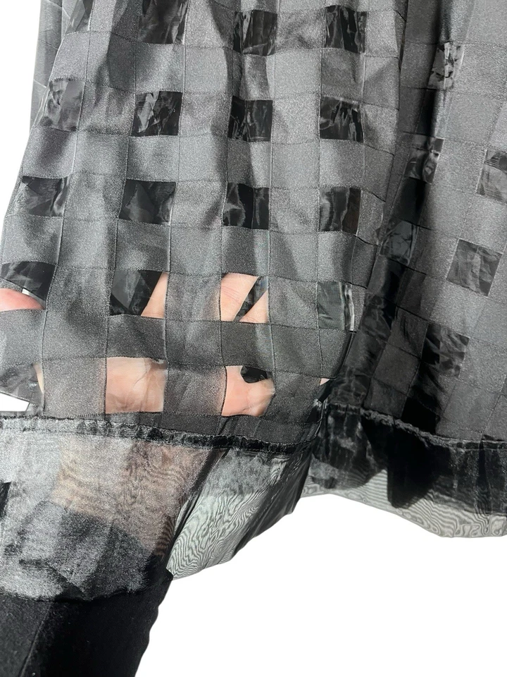 Falda Christian Siriano Talla 26 Cuadrada Negra Transparente Fiesta Vacaciones Lane Bryant Foto 2 de 4