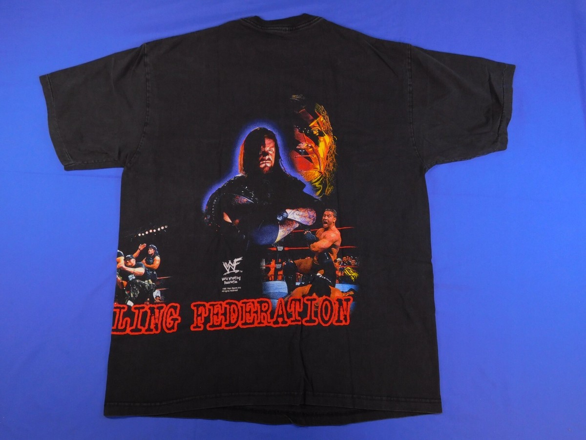 WWF 1998 RAW ALL OVER SHIRT STONE COLD DX ROCK WWE NO TAG | eBay