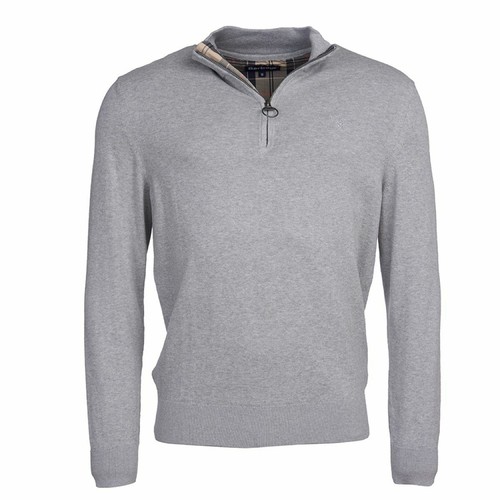 Barbour Tain Half Zip Sweatshirt Grey 