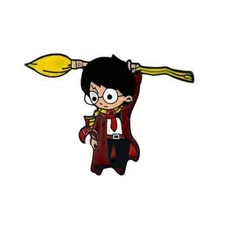 Harry Potter Holding On To A Flying Broom Enamel Pins 121
