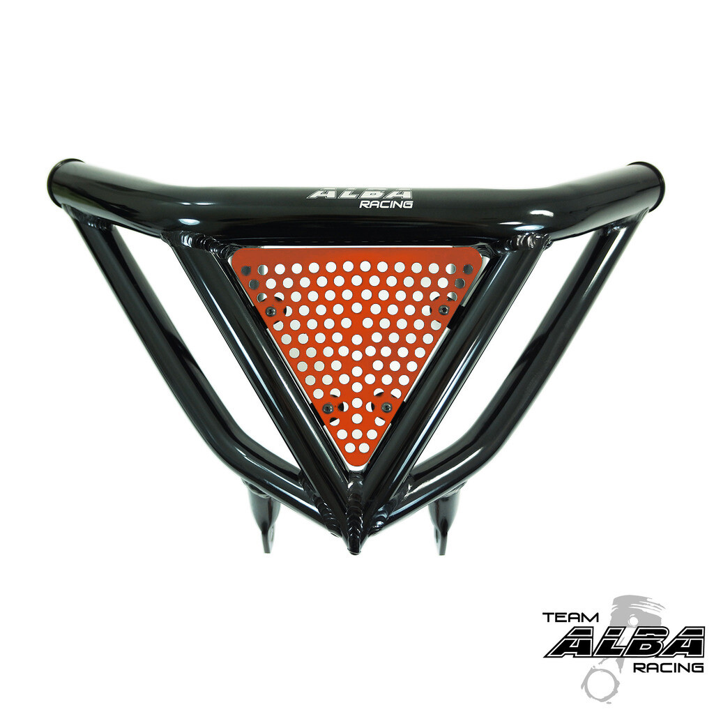 Raptor 660 Intimidator Front Bumper Black &Orange Screens Alba
