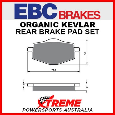 Brake Pad Set For Y&ap;AAHA XT600 1990-1994 1995 XT600E 1989-2002 2003