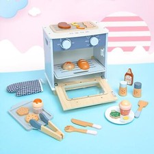 Kids Toy Pretend Play Oven Playset Children Wooden Oven Playset Toddlers