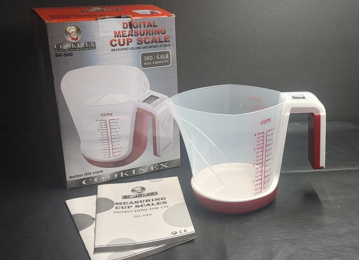 Cookinex Digital Kitchen Measuring Cup Scale | Accurate Food Measurements  New | eBay