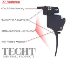 TechT Fang Double Trigger for Tippmann X7 and A5 H.E. - Paintball Upgrade