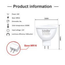 6× MR16 LED Light Bulbs 6W Energy Saving Downlight Spotlight Warm Natural White