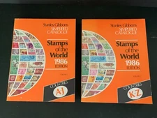 Stanley Gibbons Catalogue Stamps of the World 1986ed Vol l&II books