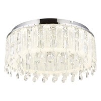 Deckenlampe Wohnzimmerlampe Led Feder Kristalle Fernbedienung Dimmbar D 58,5 Cm