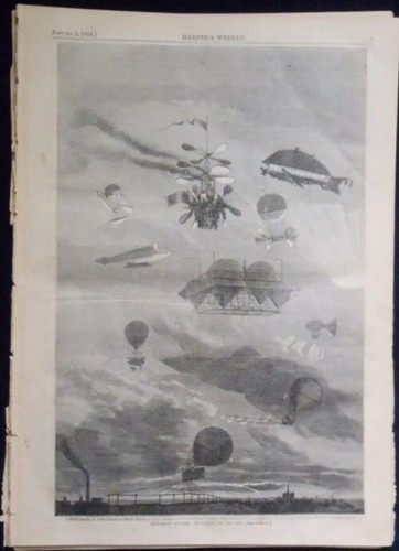 HARPERS WEEKLY 1864 JAN 2 T NAST NORTH SOUTH NY's DAY AIR SHIPS CUMBERLAND BAIRD - Picture 5 of 11