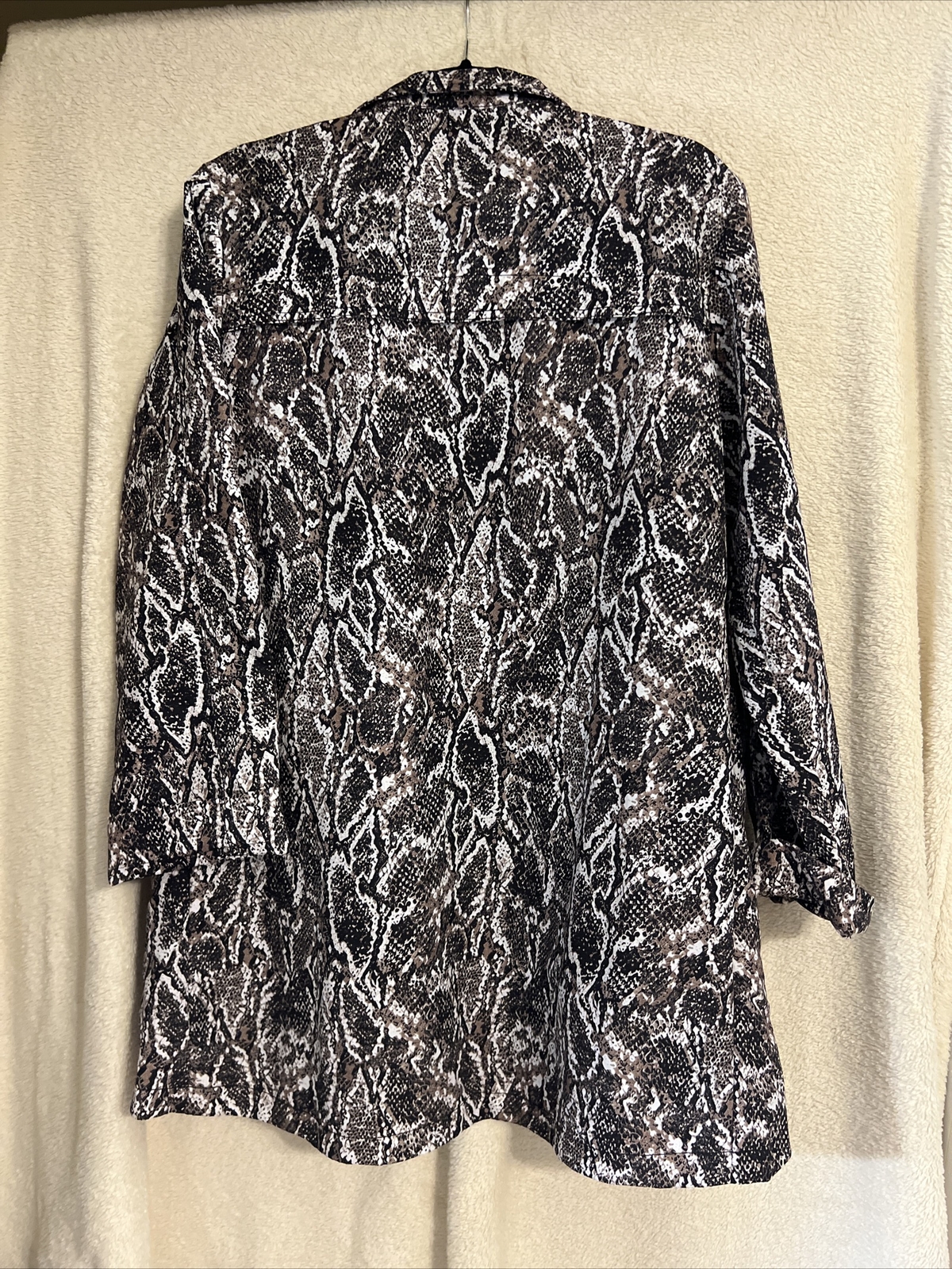 Soft Surroundings Black Python Viper Jacket Mediu… - image 4