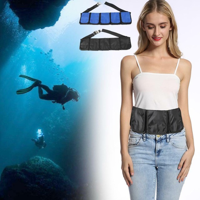 Multipocket Dive Diving Waist Bag Snorkeling Pouch Detachable Weight