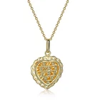 Women's Necklace with Heart Pendant 750 Gold 18K Plated Gift A1687