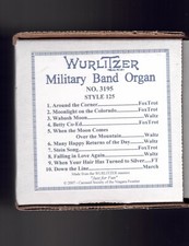 WURLITZER STYLE 125 BAND ORGANO MUSIC ROLL N. 3195