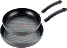 T-fal Ultimate Hard Anodized Nonstick Fry Pan Set 2 Piece, 10, 12 Inch, Oven