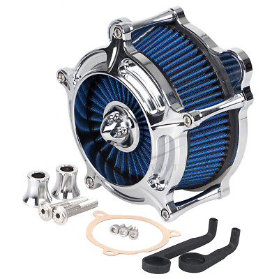 CNC Air Cleaner Blue Intake Kit for Harley Touring CVO
