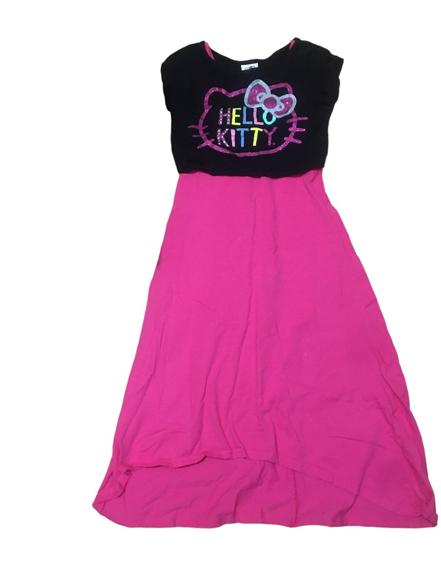 hello kitty maxi dress Hello Kitty Floral Little Girls Square Neck Smocked Cami Maxi Dress Pink 4