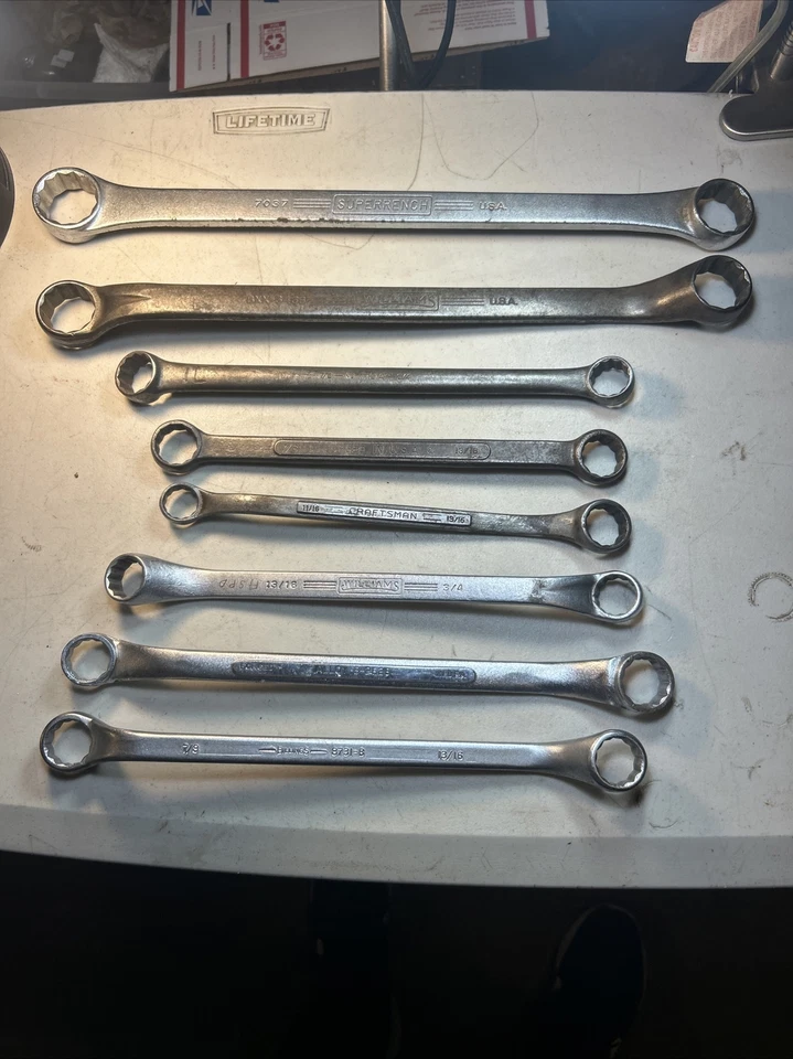 WILLIAMS/CRAFTSMAN & More - Lote de 8 llaves de caja, 12pt, ver fotos para tamaños Foto 3 de 4