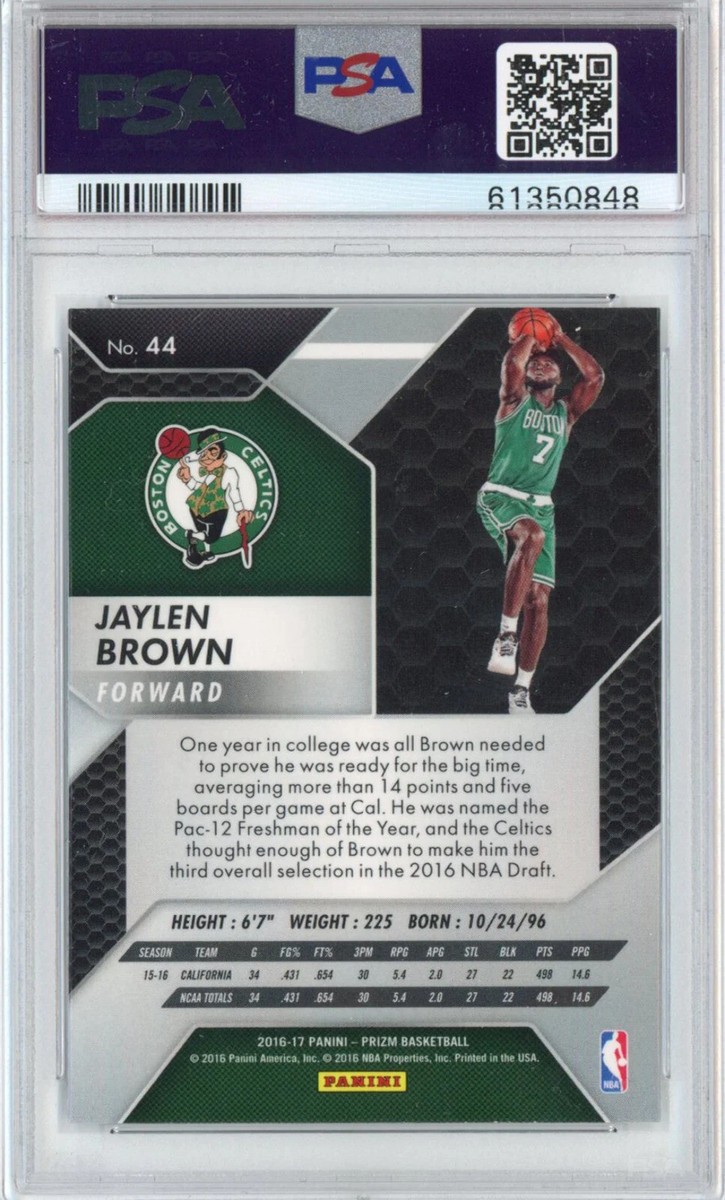 【PSA10】Jaylen Brown 2016 Panini RC 2016-17 Panini Prizm Jaylen Brown Rookie RC PSA 10 #44