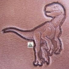Prehistoric Dinosaur Velociraptor 1" Leather Stamp Tool Leatherworking Carving
