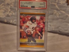 2017 LEAF DRAFT GOLD PATRICK MAHOLMES ROOKIE FOOTBALL CARD GRADED PSA MINT 10