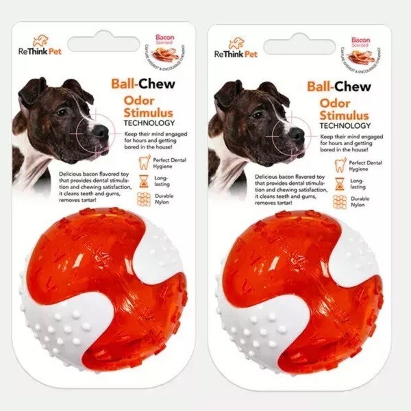 2x Dog Ball Pet Chew Toy Pet Dog Ball Dog Ball Hard Chew Rubber