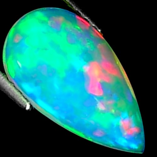 1.73 Ct Natural Ethiopian Cabochon Opal Gemstone Multi Color Pear Cut - Picture 2 of 2