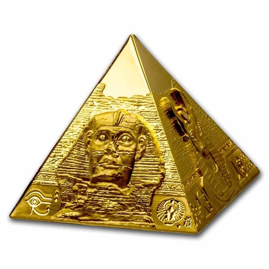 2023 Samoa 5 oz Gold Pyramid of Giza Shaped Coin - Image 4 of 4
