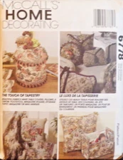 McCall's Sewing Pattern 6778 Home Decor Table Covers Pillows Footstool OS VTG UC