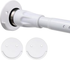 Shower Curtain Rod, 42-100 inches White Tension Shower Curtain Rod No Drillin...