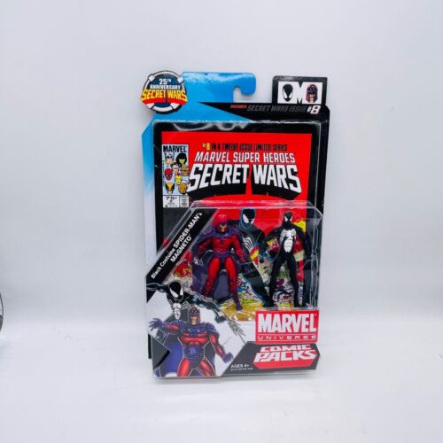 Spider-man Black Suit Magneto Marvel Universe Secret Wars Comic Pk 3.75" NIP #8
