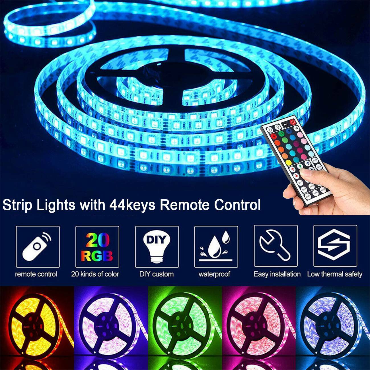 5m-30m LED Stripe 5050 SMD RGB Leiste Streifen Band Licht Leuchte Lichterkette