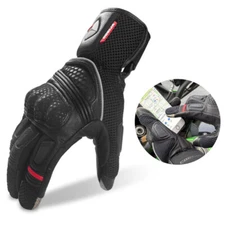 Men's Mesh Leather Motorcycle Gloves Motocross Bike Racing Gloves Touch Screen