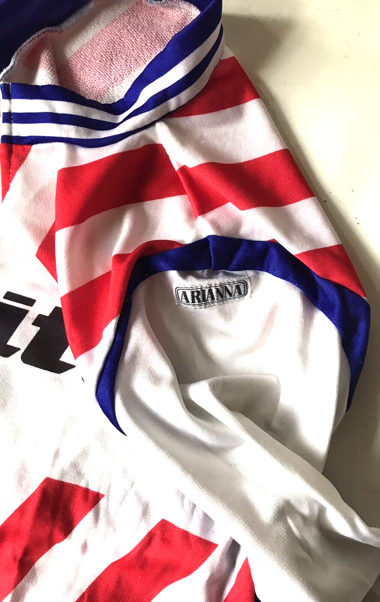 Maillot Cyclisme Vitus Italie III Vintage Femme S-M Rouge Blanc Bleu