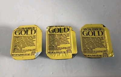 McDonald's Special Edition Gold Sauce Lot of 3 Nomostang Deals