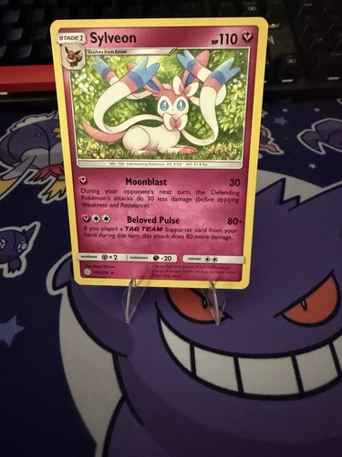 Pokémon TCG Sylveon Card 155/236 Sun & Moon Cosmic Eclipse Regular Rare