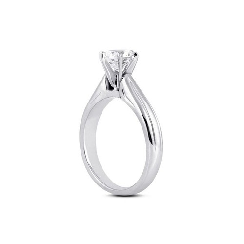2ct E SI1 Round Cut Natural Certified Diamond Platinum Solitaire Engagement Ring - Picture 6 of 11