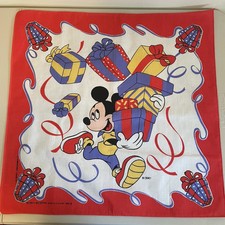 Vintage Bandana Unused Mickey Mouse Gifts Presents USA Woronowicz Handkerchief