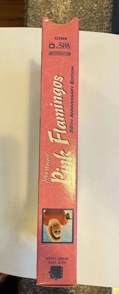 Pink Flamingos VHS 1981 Wizard Video Side Load Box Divine John Waters SUPER RARE Foto 4 de 4