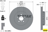 2X Bremsscheibe Textar 92351625 2 Bremsscheiben Vorderachse Vorne FüR BMW