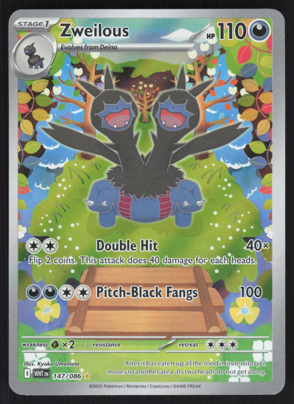 Zweilous - Holo 147/086 NM SV: White Flare Pokemon Card
