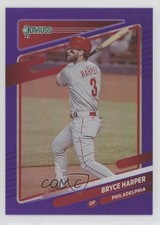 2021 Panini Donruss Holo Purple Bryce Harper (Batting) #173 00ab