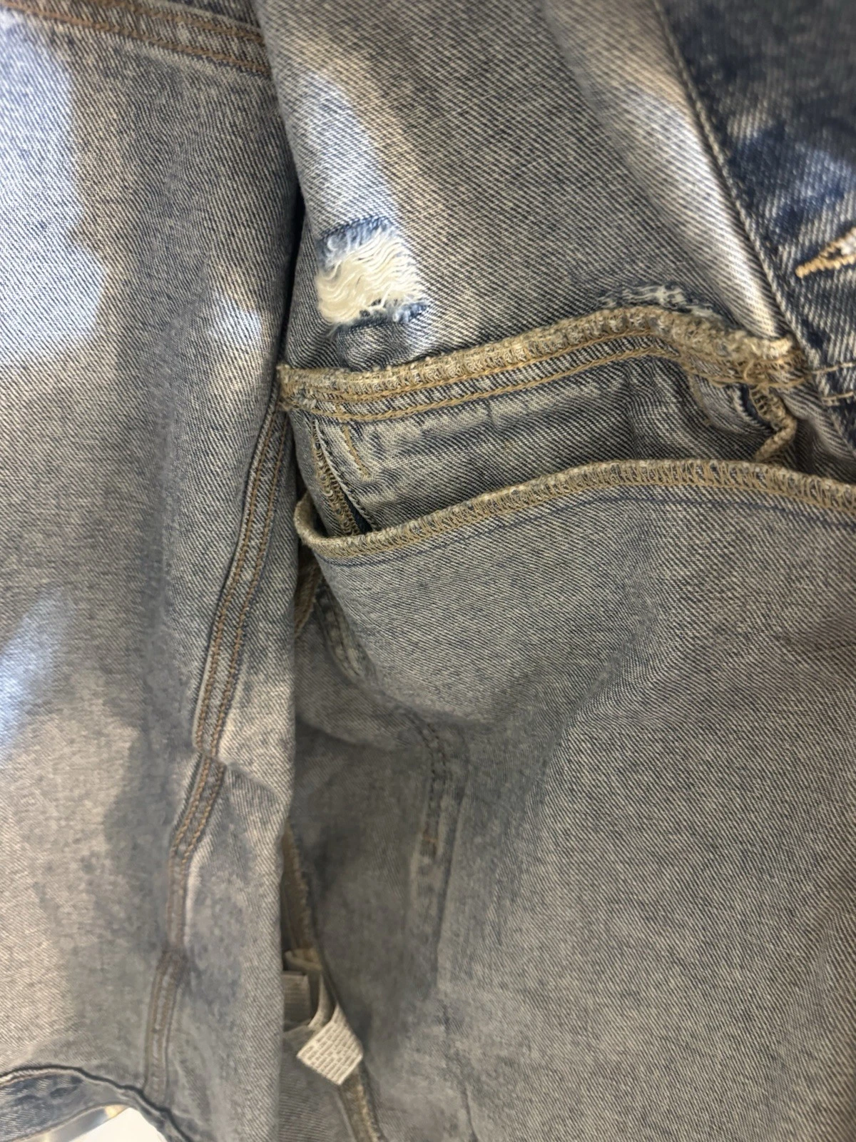 Forever 21 Mens Jean Jacket Fear The Youth Size S image 4