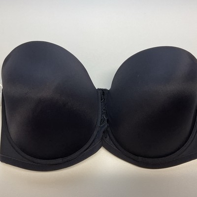 Vanity Fair Sz 38DD Bra Black Strapless Convertible Beauty Back Style 74380 NWT