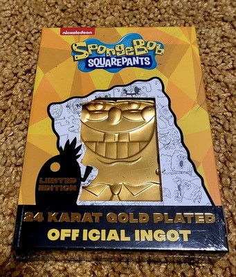 Spongebob Squarepants Ingot 24 Karat - Schwammkopf - Coin - Medaillon- Medaille 
